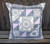 Medallion Deco Pillow with Anvil Block Quilted and Handmade 18" and Cotton Fa...