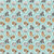 Baby Safari Hexi Animals Turquoise Children's Cotton Fabric by Northcott