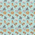 Baby Safari Hexi Animals Turquoise Children's Cotton Fabric by Northcott