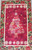 Christmas Tree Gold on Red Quilted Wall Hanging 28x66 Handmade and Quilted