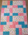 Baby Quilt, Pink and Blue with Butterflies Cotton Fabric, 36 x 48 Inches, Cotton