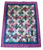 Handmade Multicolor Batik Cotton Quilt, 44 x 58 inches Lap Quilt