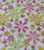 Flannel Cotton FabricPink Green and Yellow Glowers by the 54 inches piece