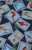 Vintage Birds in Shapes on Blue Cotton Fabric by the Yard