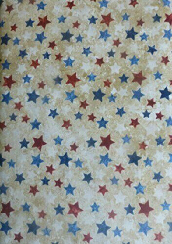 Northcott Land of the Free~Stars on Beige~20159-30 Cotton Quilt Fabric By The Ya