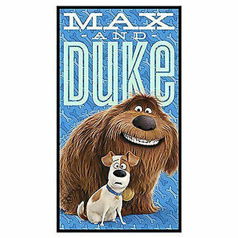 Secret Life of Pets Max and Duke Panel Cotton Fabric by Quilting Treasures
