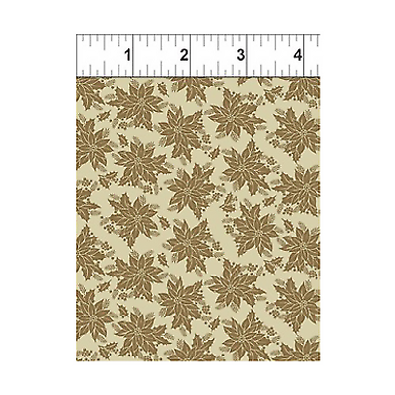 Tan Tonal Floral - Winter Twist by Jason Yenter Cotton Fabric for In The Begi...