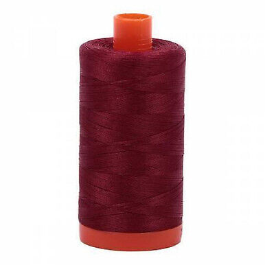 Aurifil Mako Cotton Thread Dark Carmine Red 2460 50Wt 1420Yd