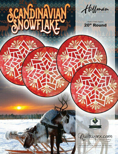 Pattern~Scandinavian Snowflake 20'' Round 4 Table Toppers~Applique Judy Niemeyer