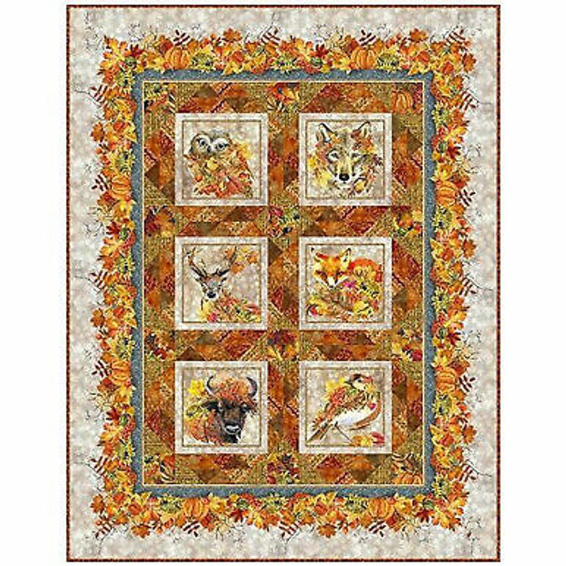 Our Autumn Friends Quilt Pattern 55in x 71in By Jason Yenter~ in The Beginning F