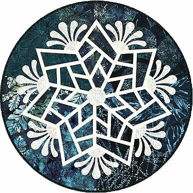 Table Topper Kit~Scandinavian Snowflake~TEAL JNSS-21~Fabric for 4 Toppers by Hof