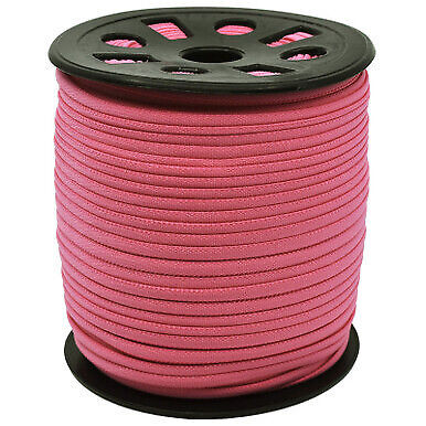 Ganel Pink Braided Elastic for Crafts One Sixth in x100 Yards by Galaxy Notions