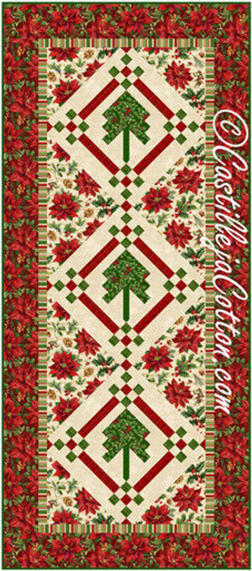 Pattern Christmas Tree Runner Pattern by CastillejaCotton.com