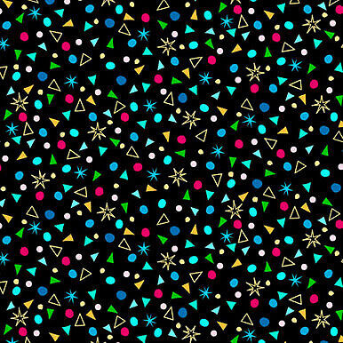 Confetti   Kitty Cat Collection   Black Cotton Fabric by Quilting Treasures