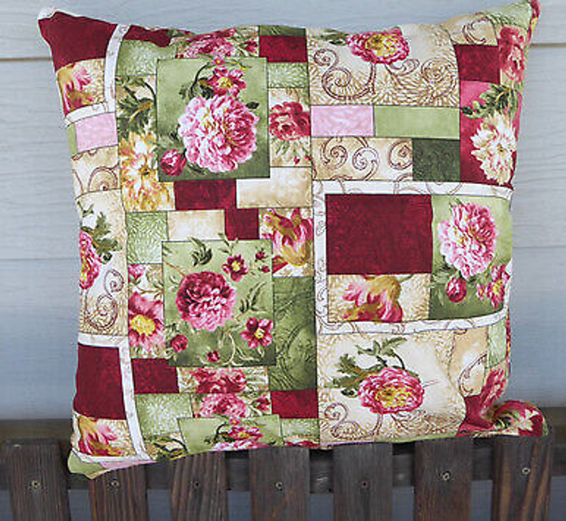 Love's Primrose Pillow Cover 18in Square Cotton Fabric and Made by Sue