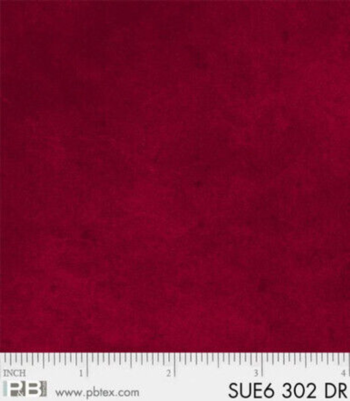 Suede Dark Medley Red-Cotton Fabric Sold by the Yard by P   B Textiles