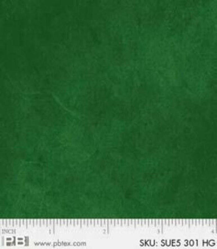 P B Textiles Suede Medley Green Cotton Fabric Sold by the Yard