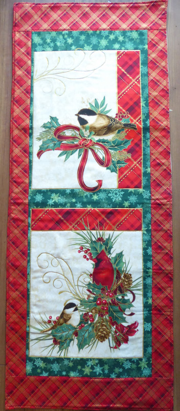 WINTER BIRD WALLHANGING Handmade and Quilted by Sue