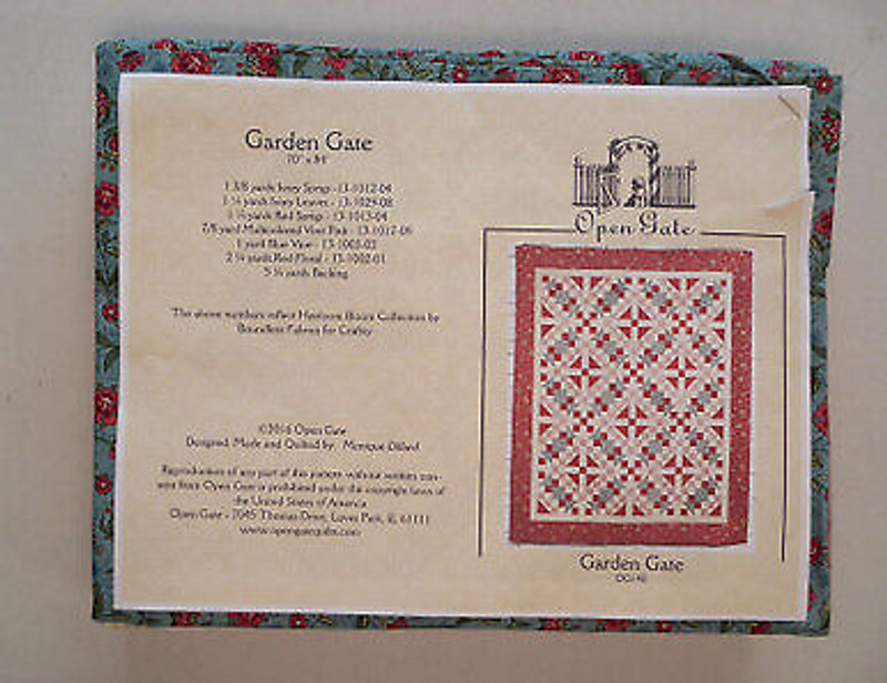 Garden Gate Quilt Kit 70x84 by Open Gate Twin Size