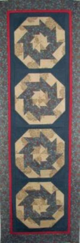 Pinwheels on the Run Table Runner Pattern by Marlous Designs Two Sizes