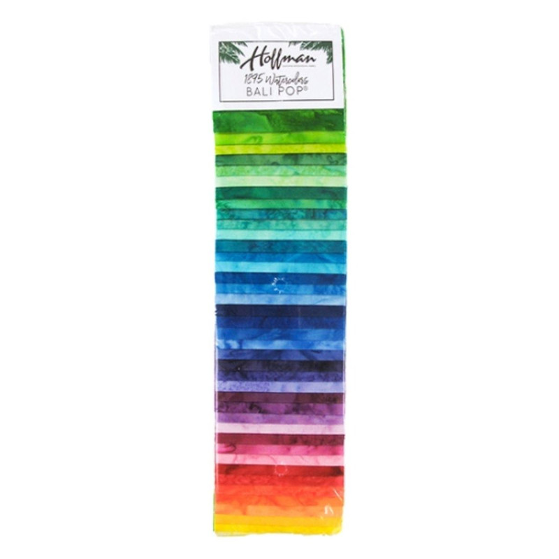 Hoffman Bali Pop Rainbow Sweets Batik Cotton Strips 2.5 inch 40 Different Strips