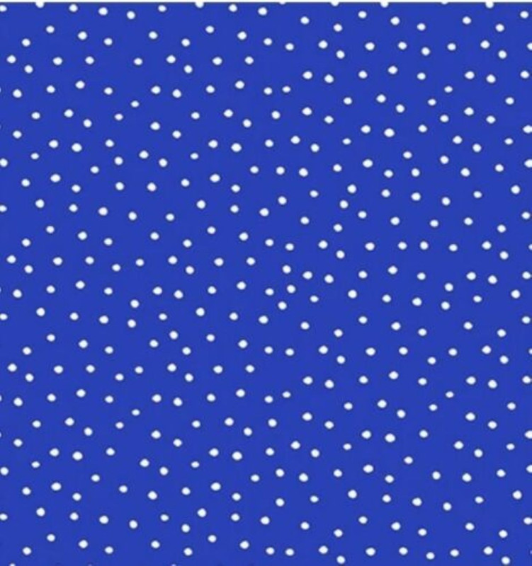 Dinky Dots Blue with White Dots Cotton Fabric by Loralie Designs