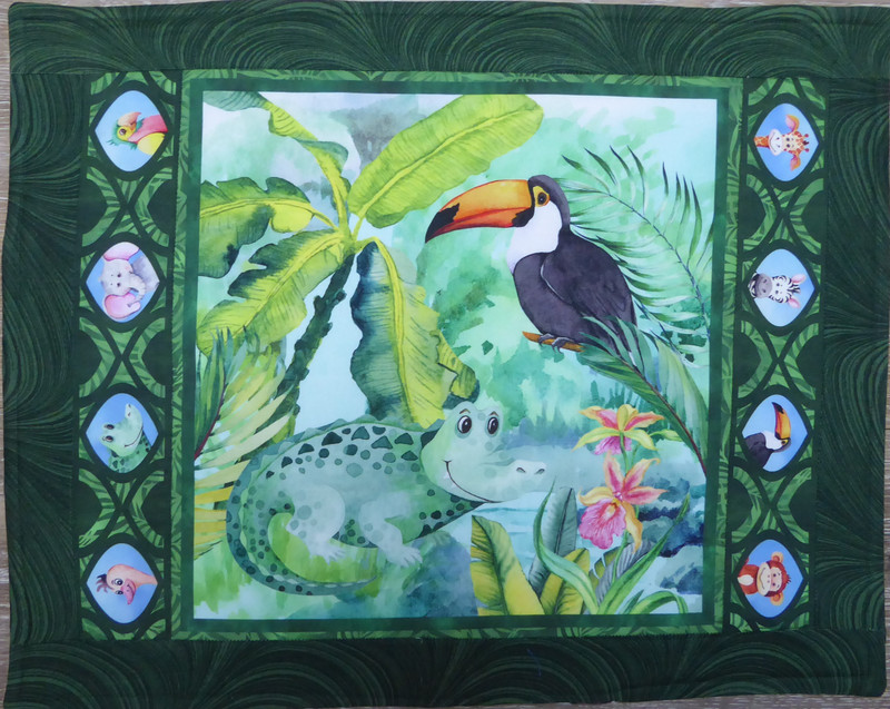 Frog Tuscan Bird Placemat 1 Cute Jungle Friends Cotton Handmade Quilted