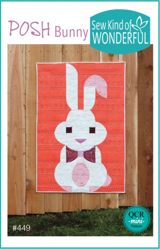 Posh Bunny Pattern 26x38 Using Quick Curve Mini Ruler by Sew Kind of Wonderful