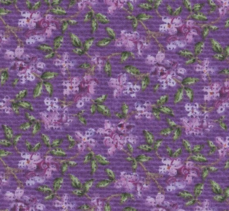 Lilac Garden Floral Mini Lilacs Purple Cotton Fabric by Northcott BTY