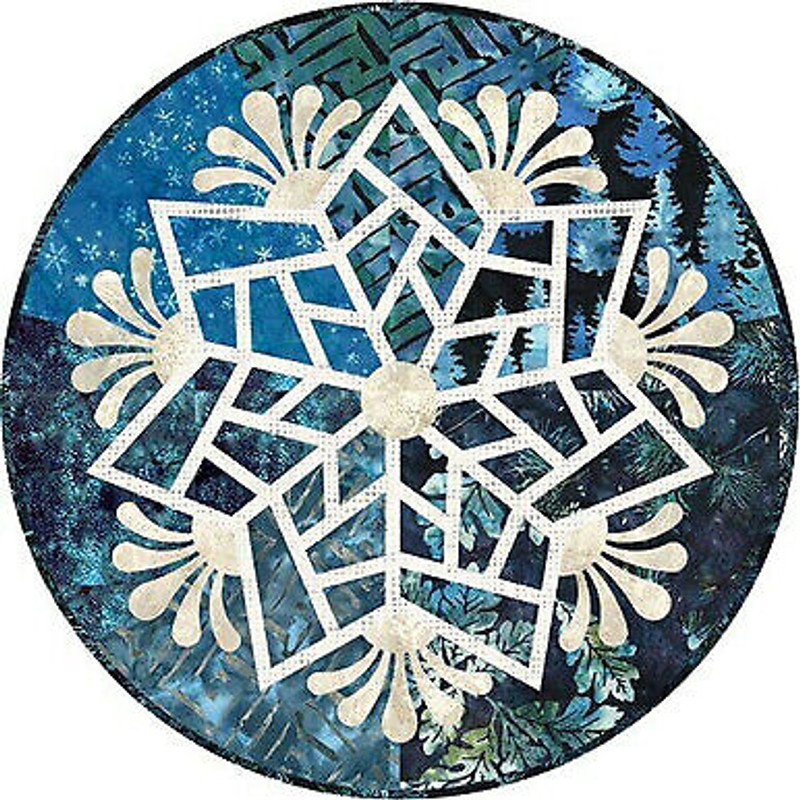 Table Topper Kit~Scandinavian Snowflake~ICE BLUE JNSS-190~Fabric for 4 Toppers b