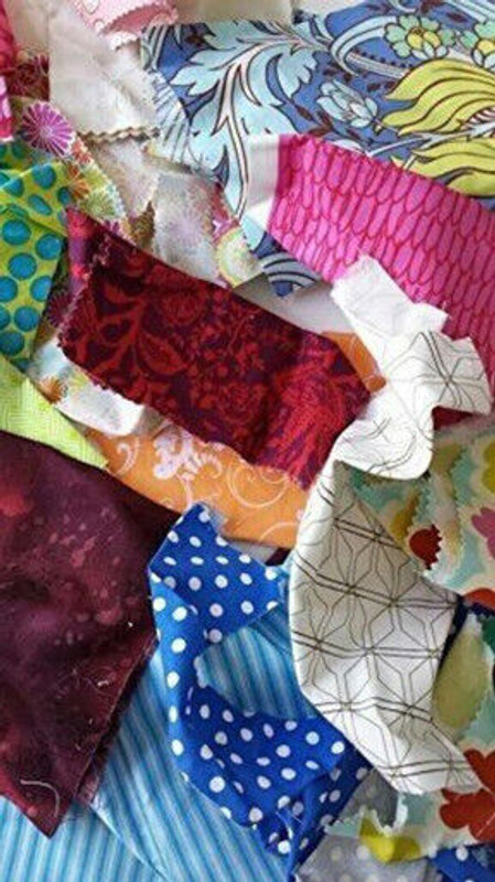 Childrens Cotton Fabric Scraps Fabric Strips Fabric Pieces Remnants Scrap Bag