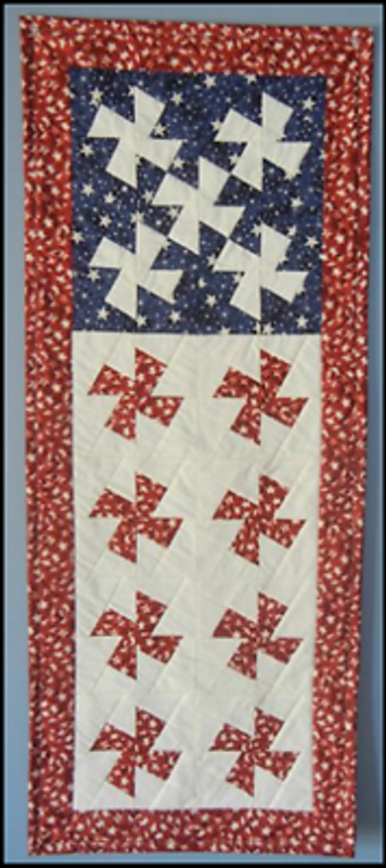 Patriotic Twist Pattern Using Strips From Pohlar Fabrics