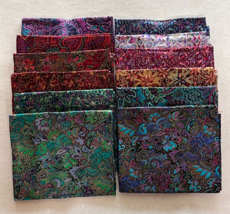 Blues and Purples Group of Fat Quarter 12 Pack Sues Creating Cottage
