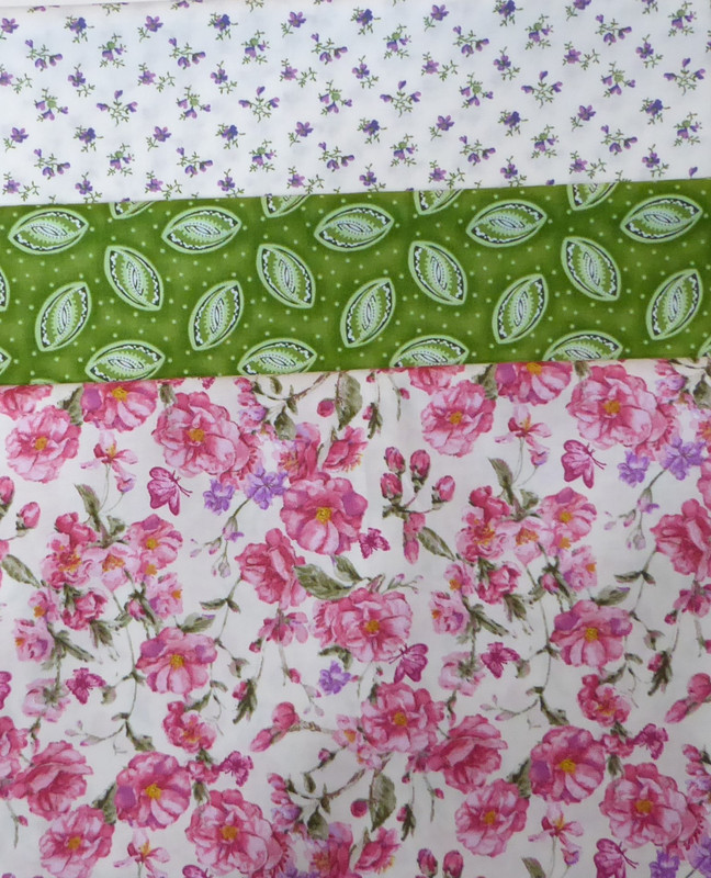 Floral Purple Green Pink 3 Yard Quilt Bundle Cotton by Sue's Creating Cottage