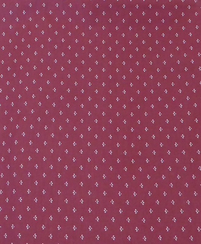 Vintage Fleur de Lis on Red Cotton Fabric 52 Inch long Piece