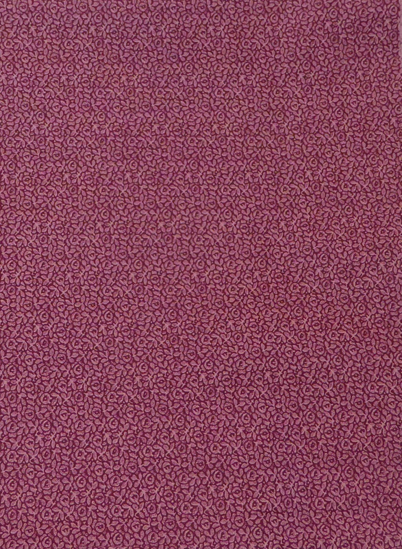 Maroon Floral Vintage Cotton Fabric 56 Inch long Piece
