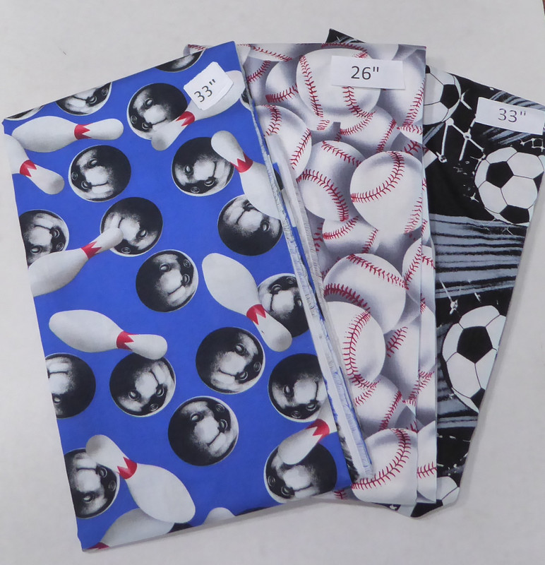 Sports Bowling Baseball SocccerFabrics 2yd 20in Last the Best End of Bolt
