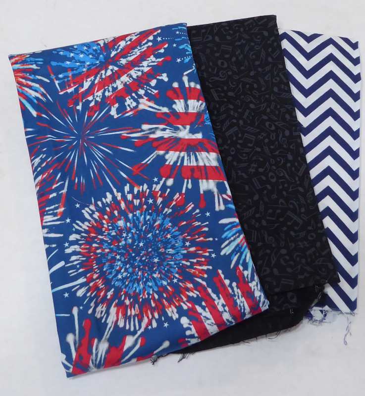 Fireworks Black Chevron Novelty New Half Yard Plus Bundle