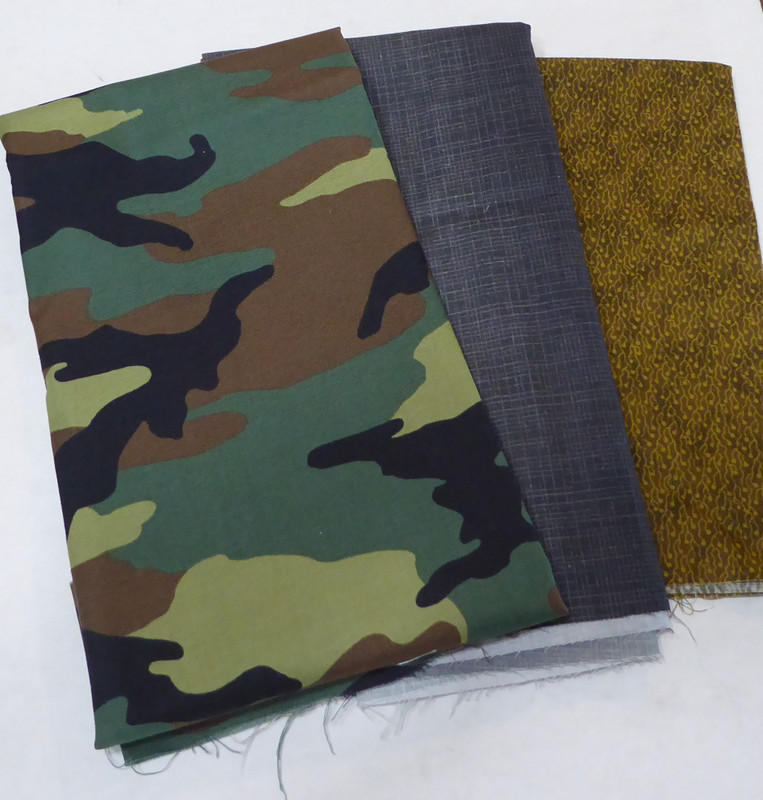 Camouflage Gray Brown Novelty New Half Yard Plus Bundle