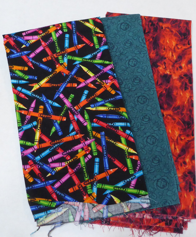 Crayons Teal Fire Novelty New Half Yard Plus Bundle