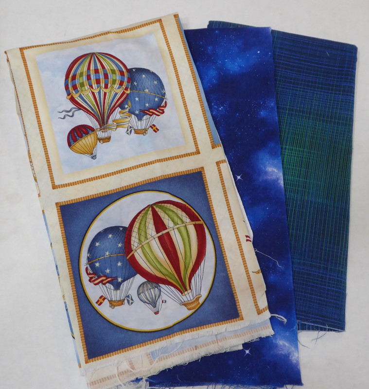 Balloons and Blues Novelty New Half Yard Plus Bundle