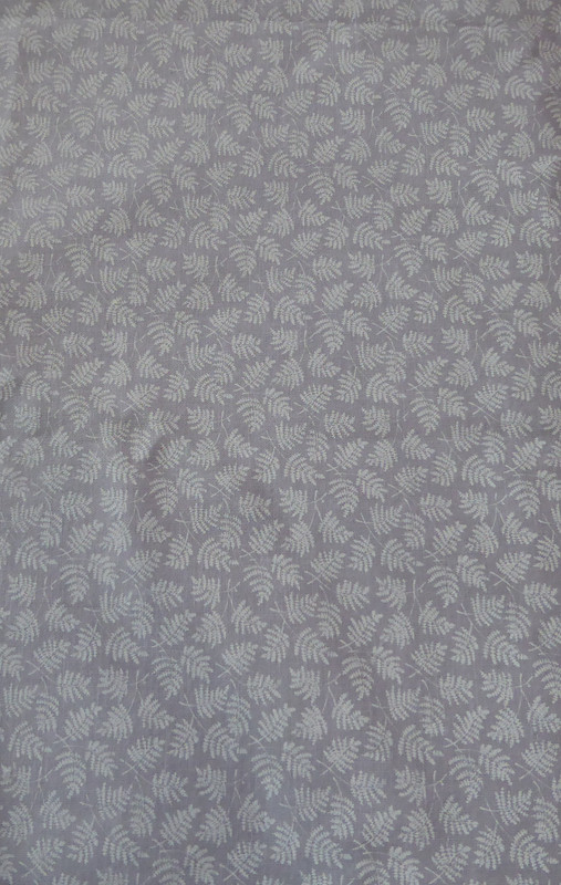 Leaves on Gray Cotton Fabric by the 64 Inch Piece