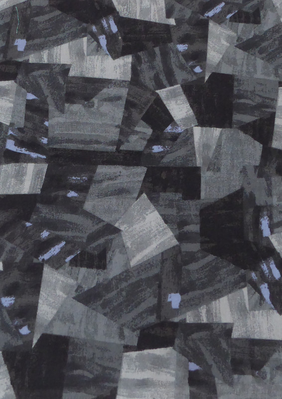 Vintage Geometric Shapes Black Cotton Fabric by The Yard