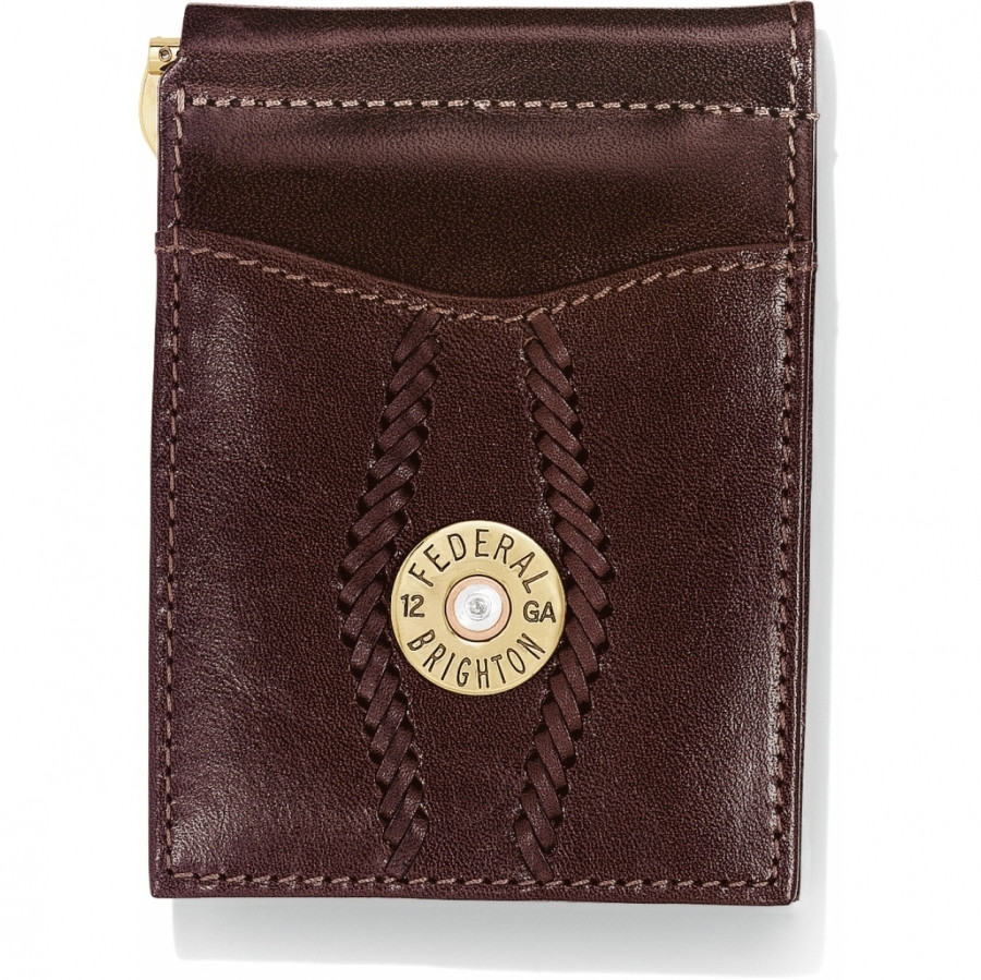 E70055 Brighton Macon County Money Clip Wallet Brown - Brantleys