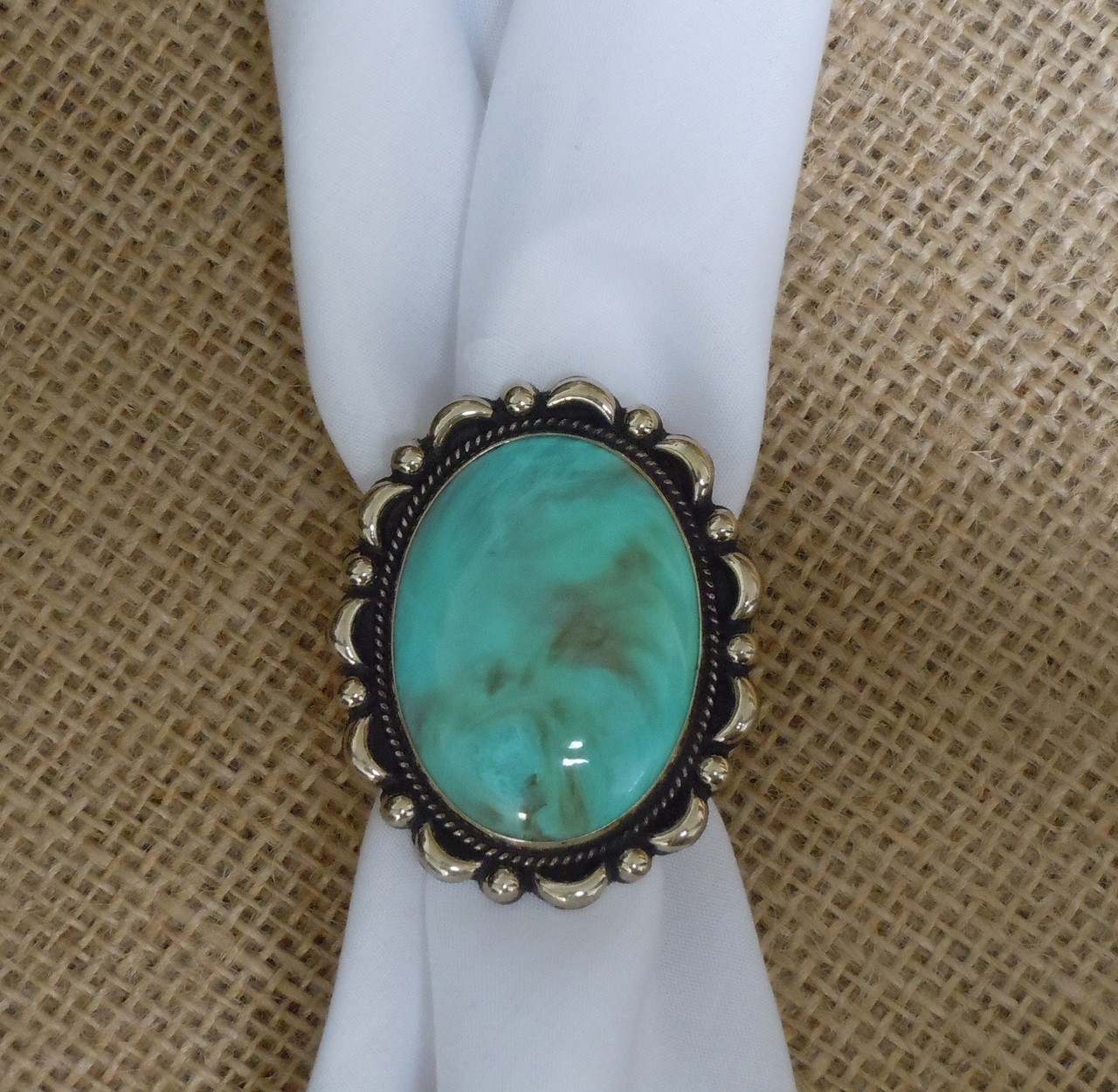 New! Floral Turquoise Scarf Slide main image 0