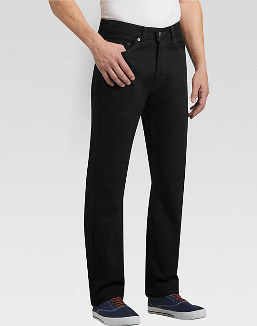 505-0260 Regular Fit Black Straight Leg Jeans