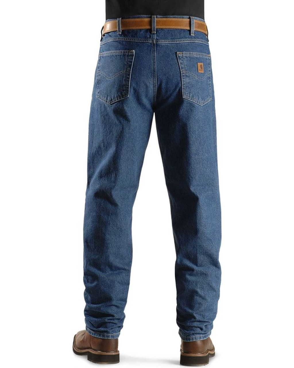 B17DST Carhartt Relaxed Fit Dark Stonewash Tapered Leg Jeans