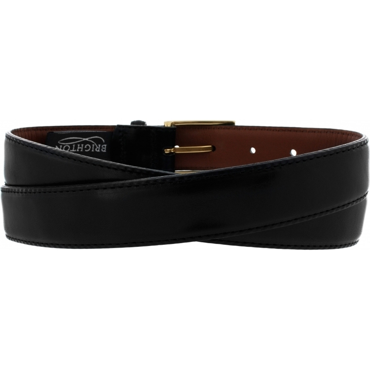 Arrow Printed Leather York Belt, Black (38)