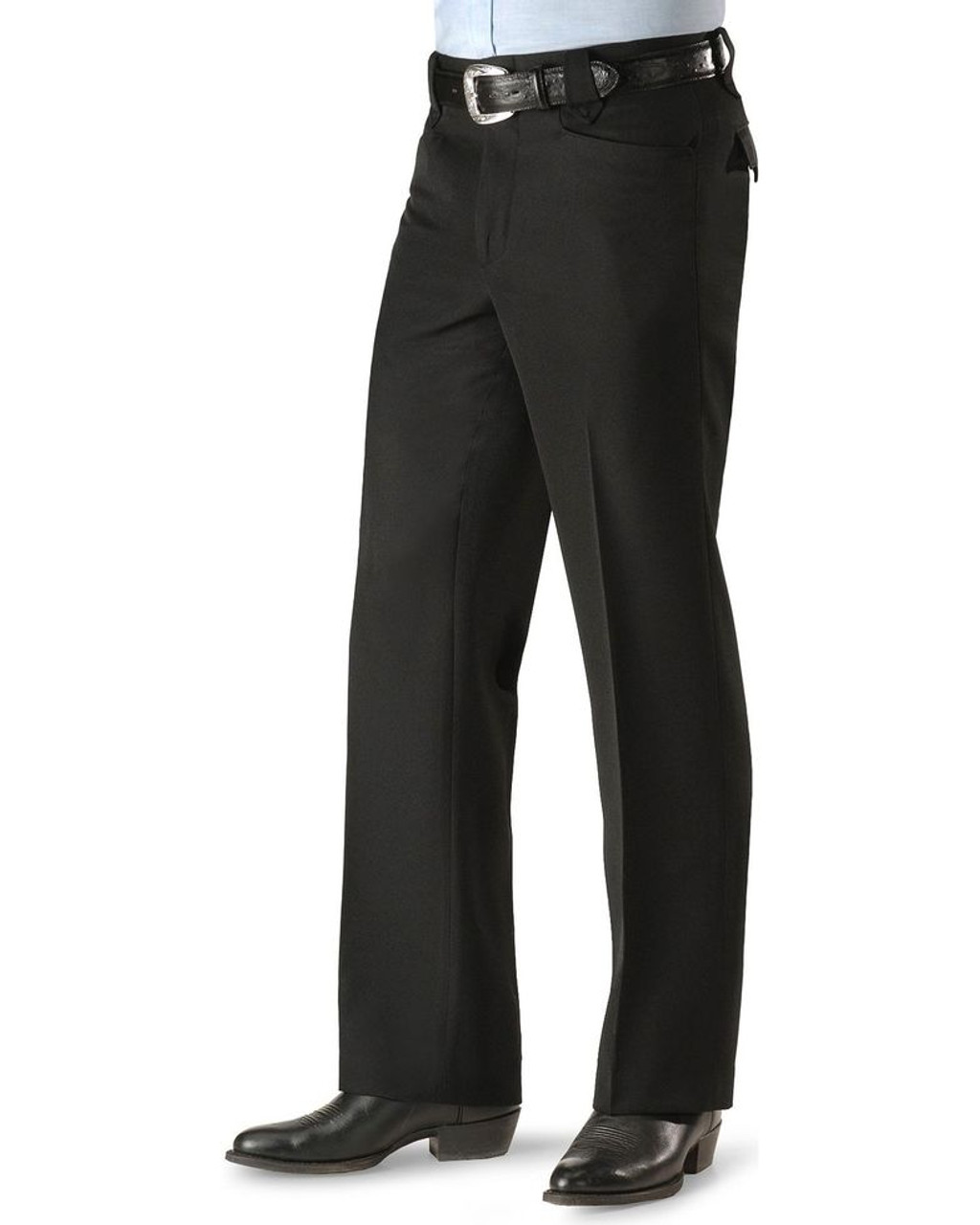 CP4793BLKU Circle S Unhemmed Polyester Pant Black