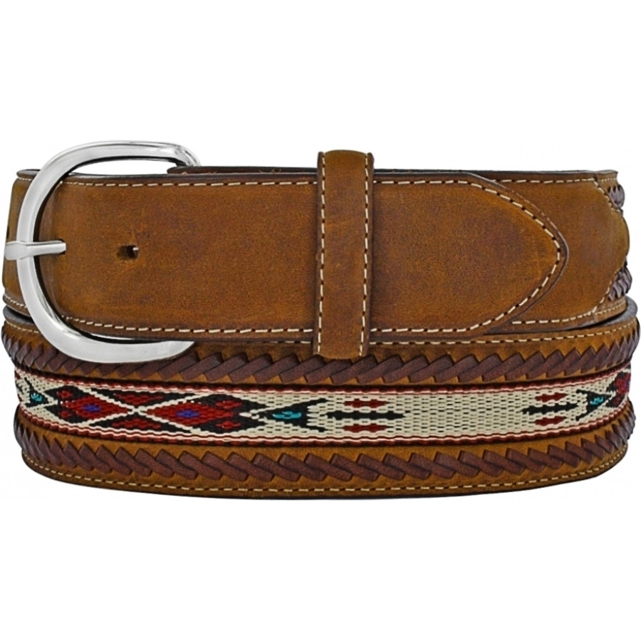 5A109 Laced Edge Horse Hair Ribbon Belt - Brantleys Western